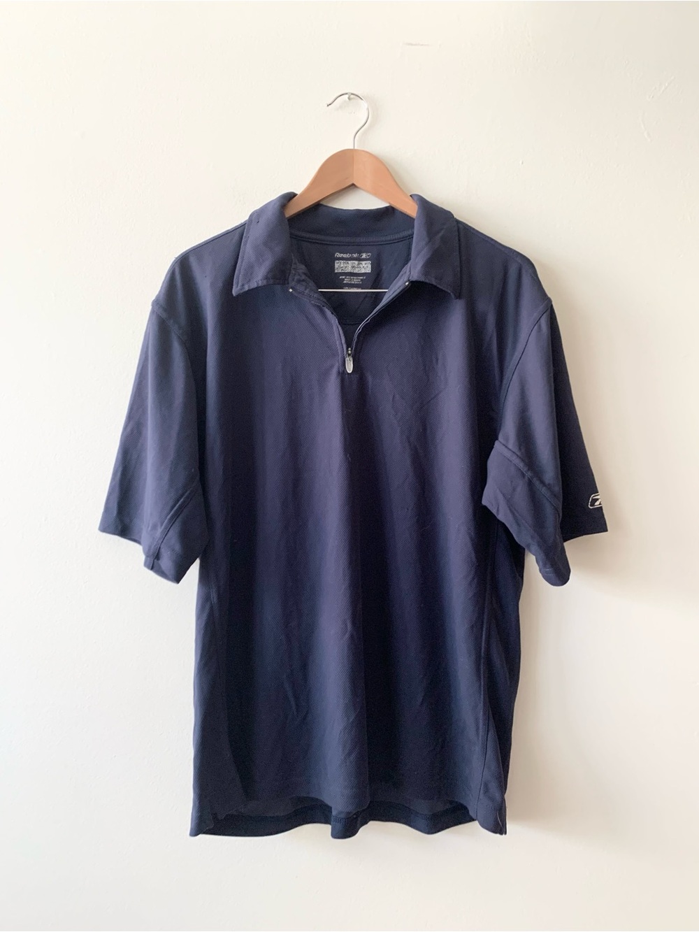 Reebok Men’s Navy Half-Zip Polo Shirt